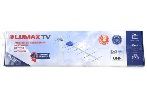 Антенна Lumax DA2213A активная. 470-862 МГц, Ку=23-25 дБ, 5В питание купить в г.Санкт-Петербург