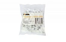 скоба для кабеля 5мм крепеж кабеля круглый d5#nw cadena белая,  упаковка 100 шт.  фото