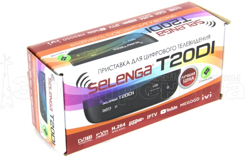 Цифровая приставка SELENGA T20 DI эфирный DVB-T2/C тв ресивер, тюнер бесплатного IPTV, медиаплеер от магазина Электроника GA